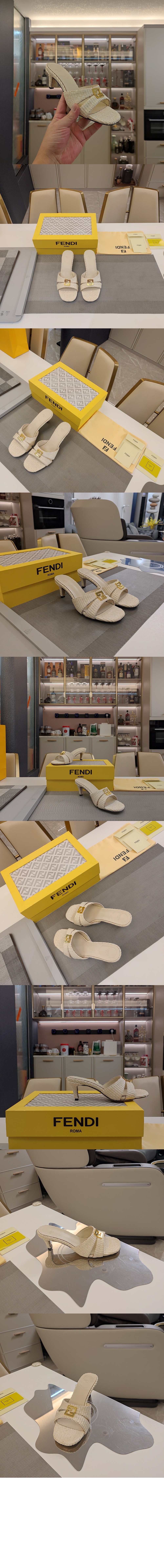 코튼 섬유 미디엄 힐 샌들 8R8538 > Etc - 기타제품