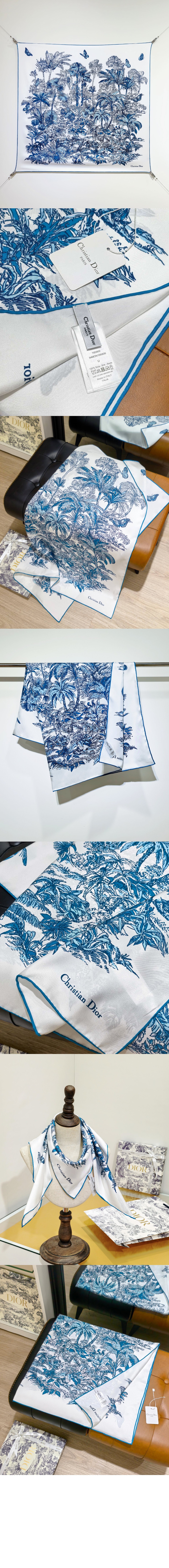 Dioriviera Toile de Jouy Palms 90 스퀘어 스카프 54JOP > 디올