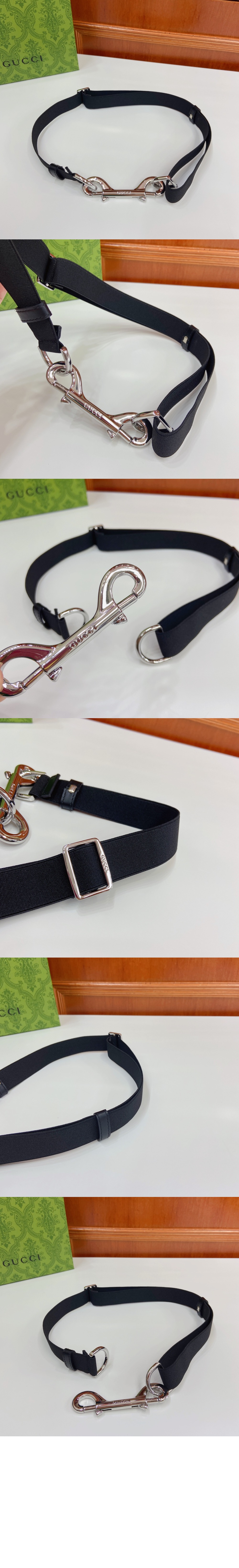 더블 후크 얇은 벨트 821480 > 구찌