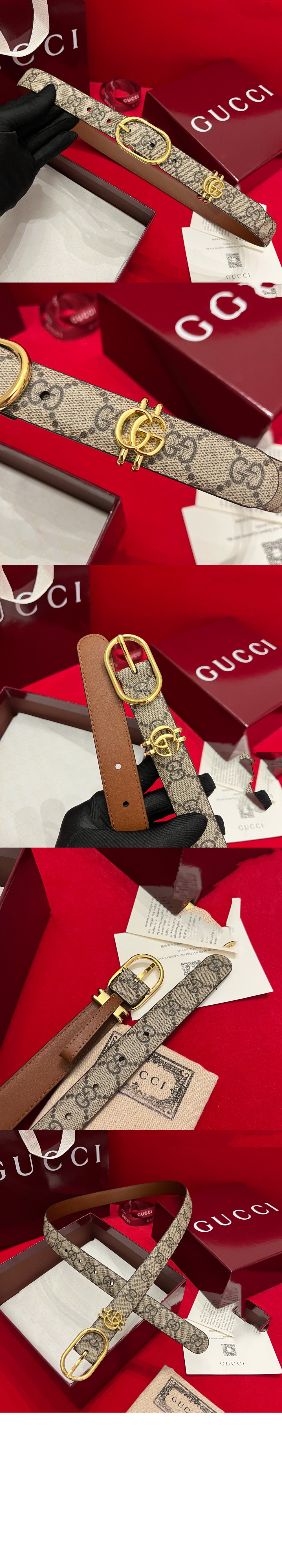 타원형 버클 GG 벨트 813004 > 구찌