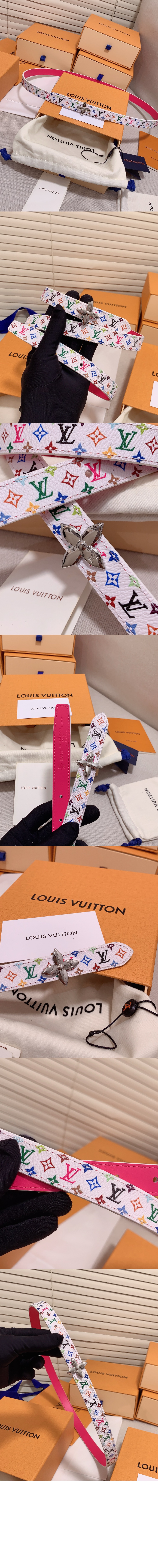 LV x TM 미니 플라워그램  리버서블 벨트 M8992U > 루이비통