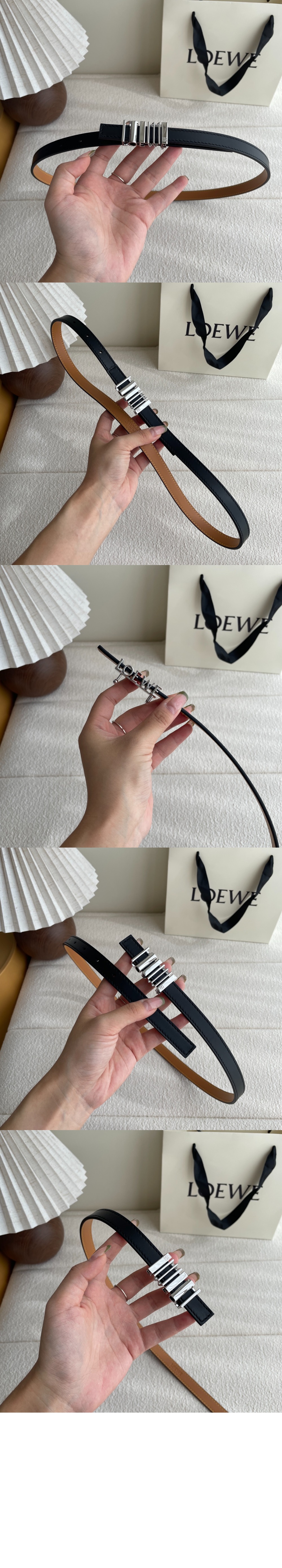 클래식 송아지 가죽의 둥근 소프트 벨트 > 로에베