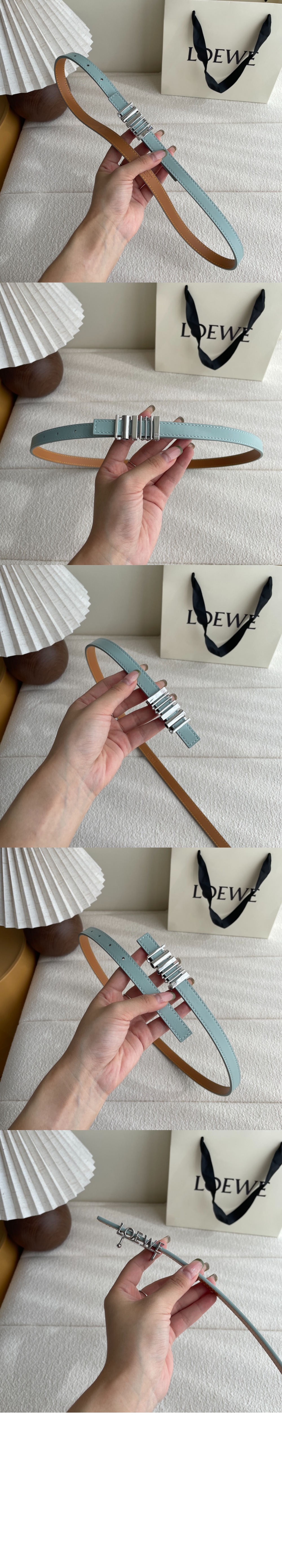 클래식 송아지 가죽의 둥근 소프트 벨트 > 로에베