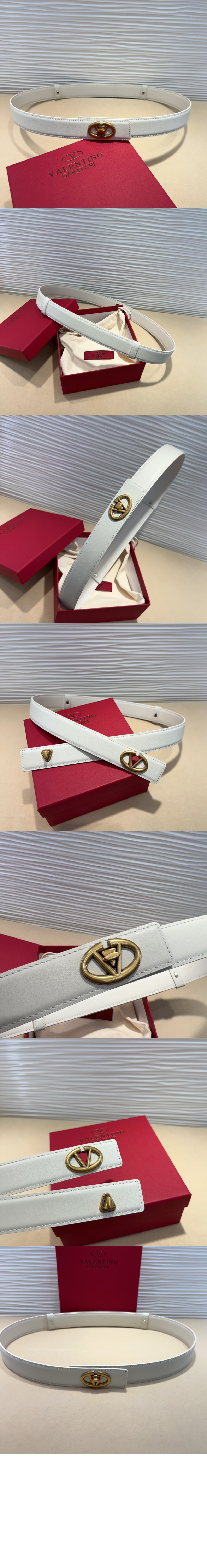 브이로고 송아지 가죽 벨트 > 발렌티노