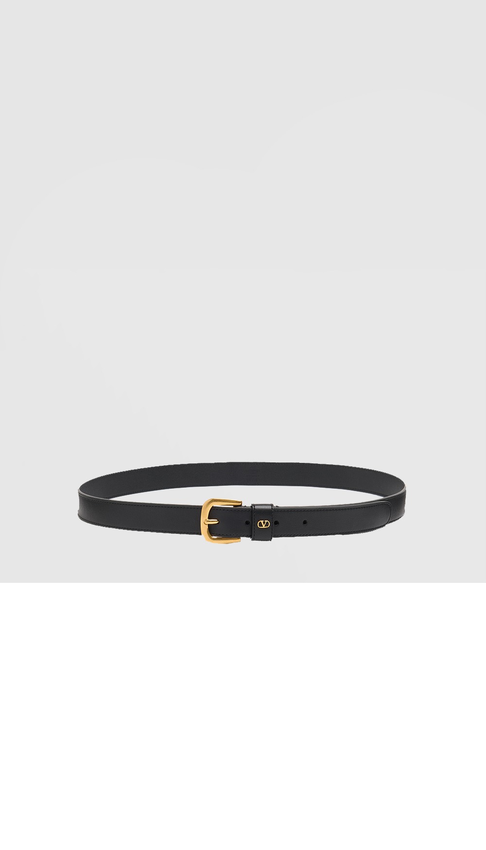 브이로고 시그니처 반짝이 송아지 가죽 벨트 > 발렌티노