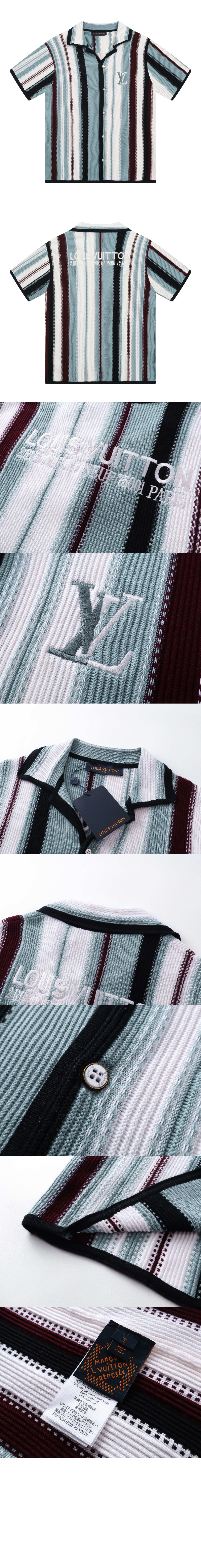 스트라이프드 크로셰 쇼트 슬리브드 셔츠 > Etc - 기타제품