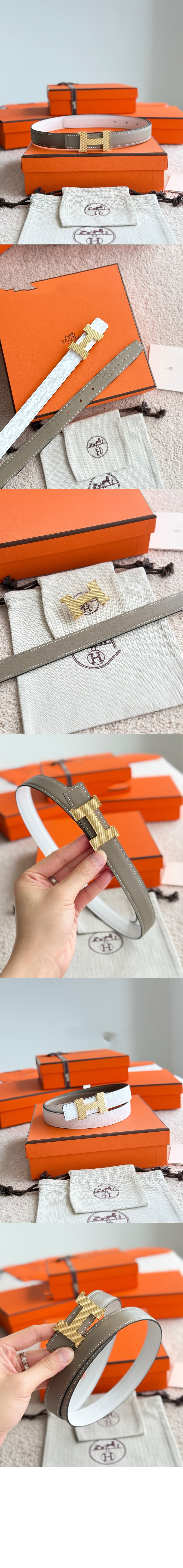 Mini Constance Guillochee 벨트 버클 리버서블 가죽 스트랩 > 에르메스