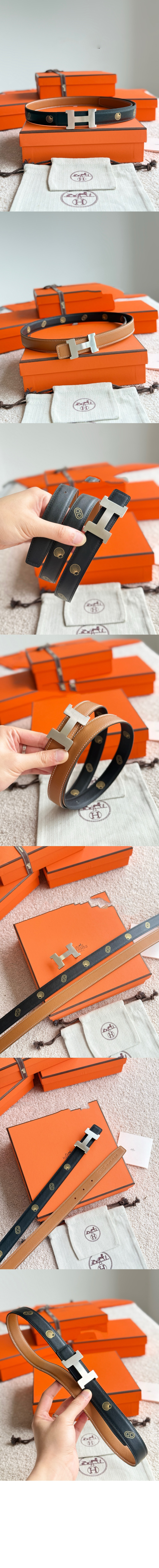 Mini Constance 벨트 버클 Hermes sur Mer 리버서블 가죽 스트랩 > 에르메스