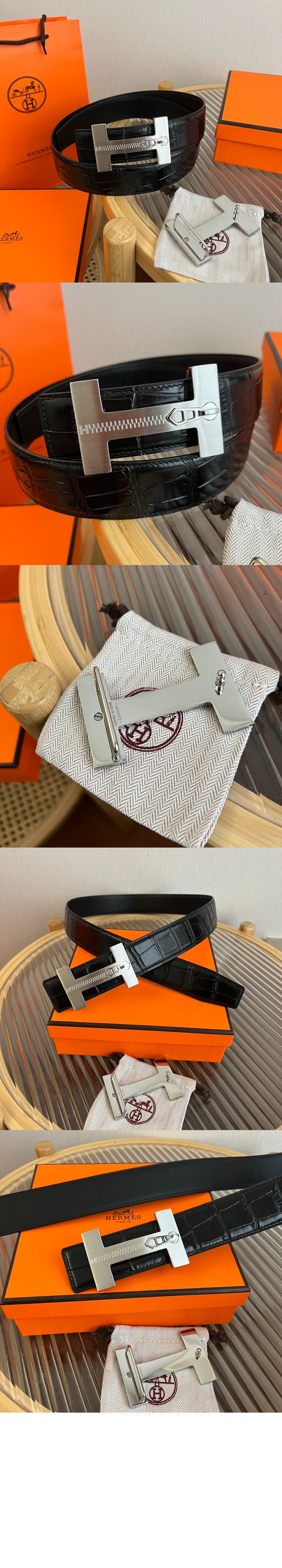 S Quizz Fer me Tout 벨트 버클 가죽 스트랩 > 에르메스