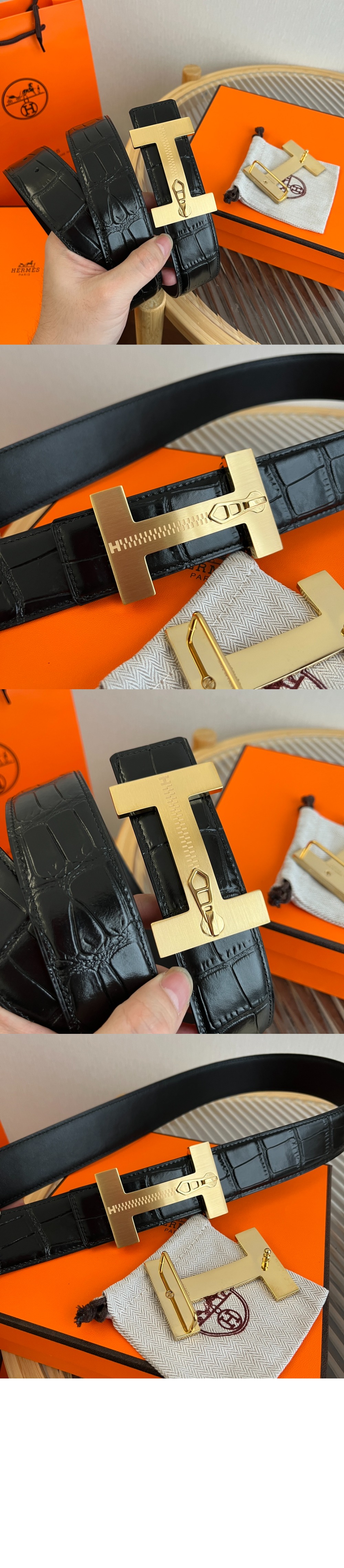 S Quizz Fer me Tout 벨트 버클 가죽 스트랩 > 에르메스