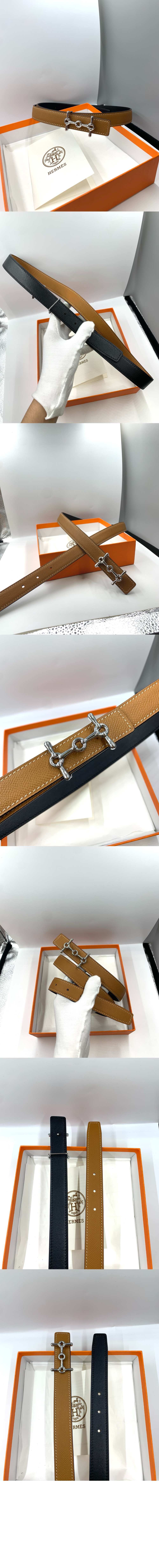 H Equestre 벨트 버클 리버서블 가죽 스트랩 > 에르메스