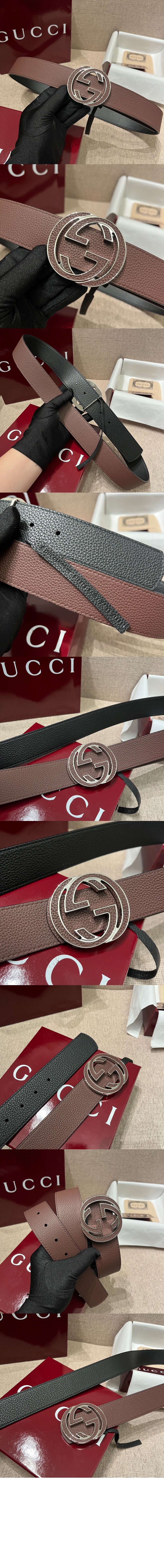 인터로킹 G 버클 리버서블 벨트 812273 > 구찌