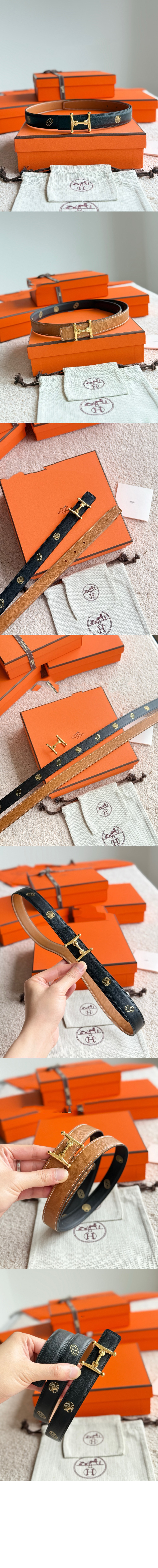 Mors H 벨트 버클 Hermes sur Mer 리버서블 가죽 스트랩 > 에르메스