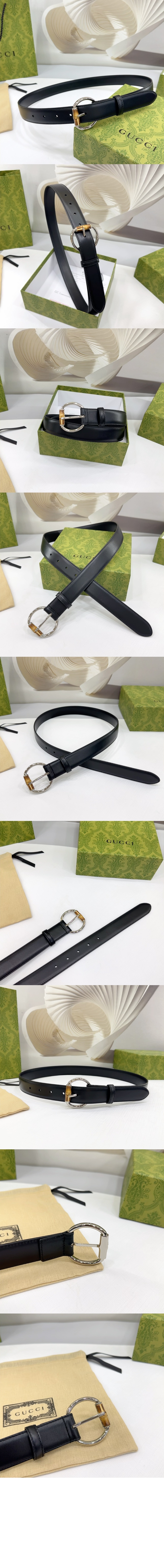 뱀부 디테일 버클 벨트 827814 > 구찌