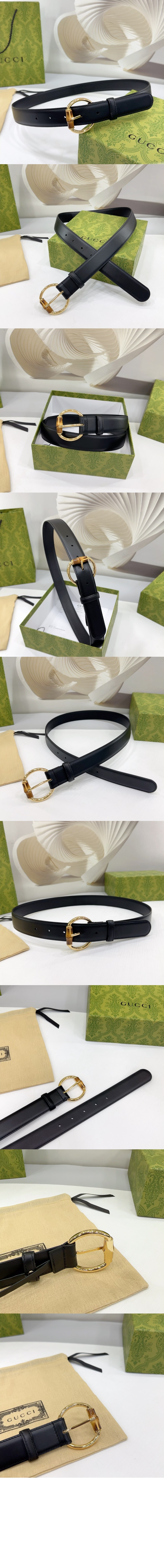 뱀부 디테일 버클 벨트 827814 > 구찌