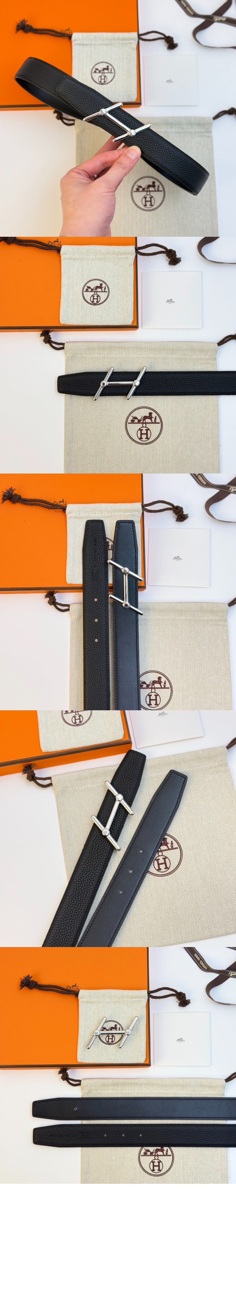 Swing 벨트 버클 리버서블 가죽 스트랩 > 에르메스