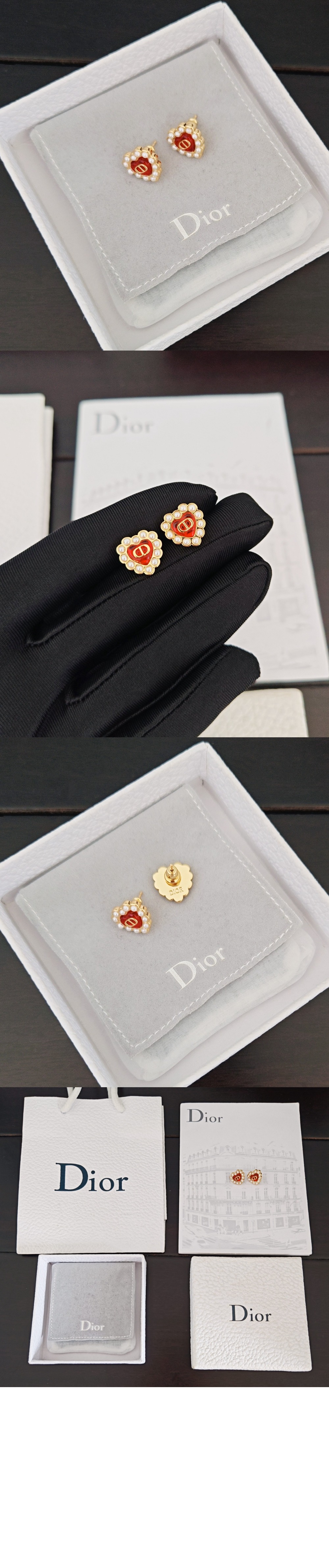 Petit CD Baroque 스터드 귀걸이 E4237 > 디올