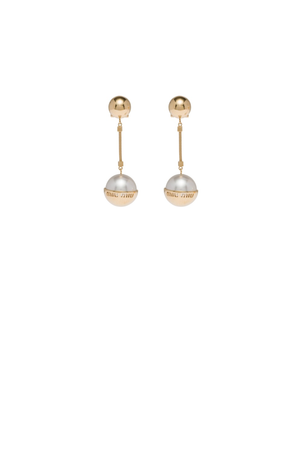 메탈 및 펄 귀걸이 5JO908 > 미우미우