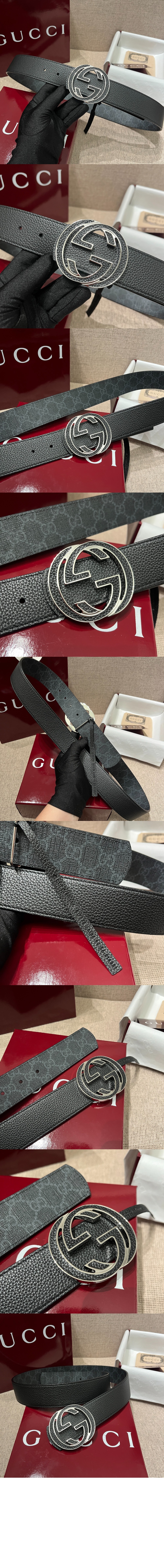인터로킹 G 버클 리버서블 벨트 812273 > 구찌