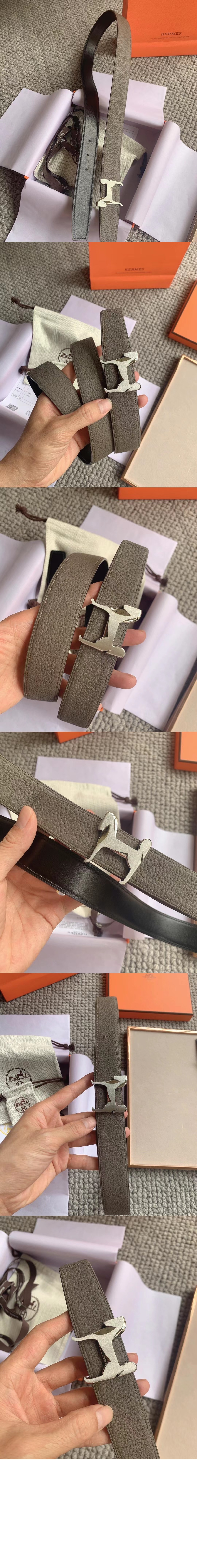 파나쉬 벨트 버클 리버서블 가죽 스트랩 > 에르메스