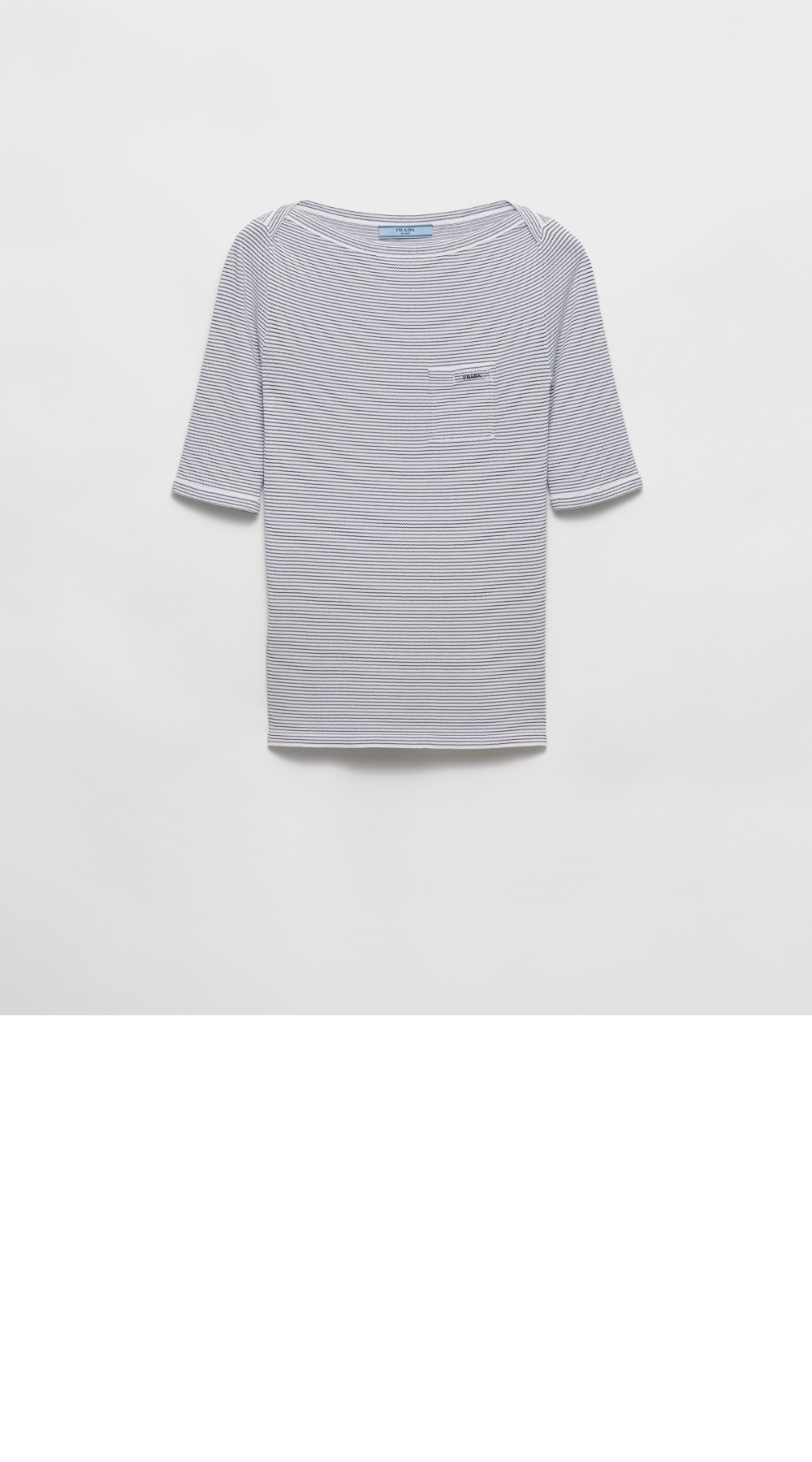 비스코스 보트넥 스웨터 > 프라다