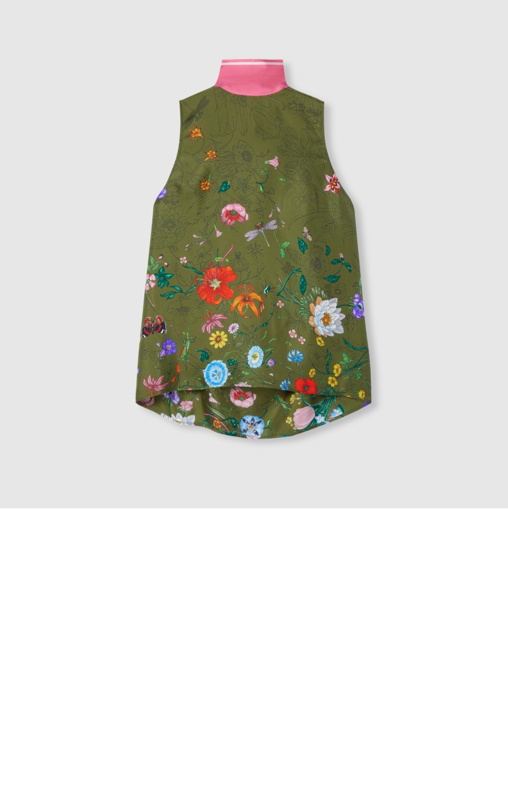 프린트 민소매 실크 탑 > Etc - 기타제품