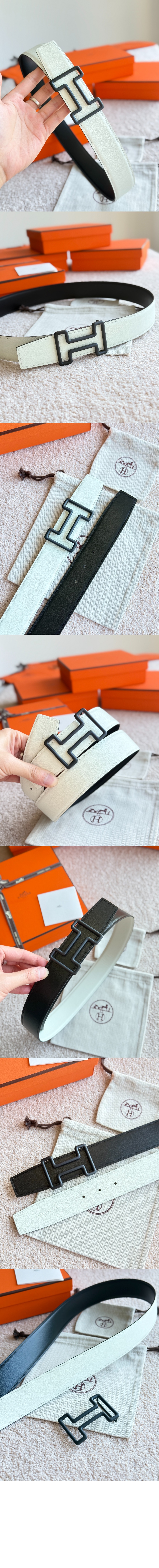 Tonight Color 벨트 버클 리버서블 가죽 스트랩 > 에르메스