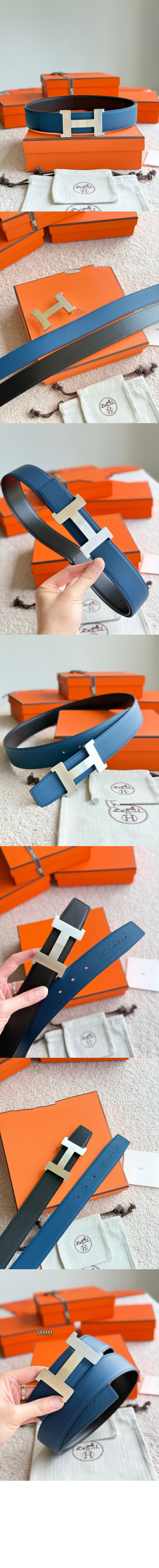 Constance 벨트 버클 리버서블 가죽 스트랩 > 에르메스