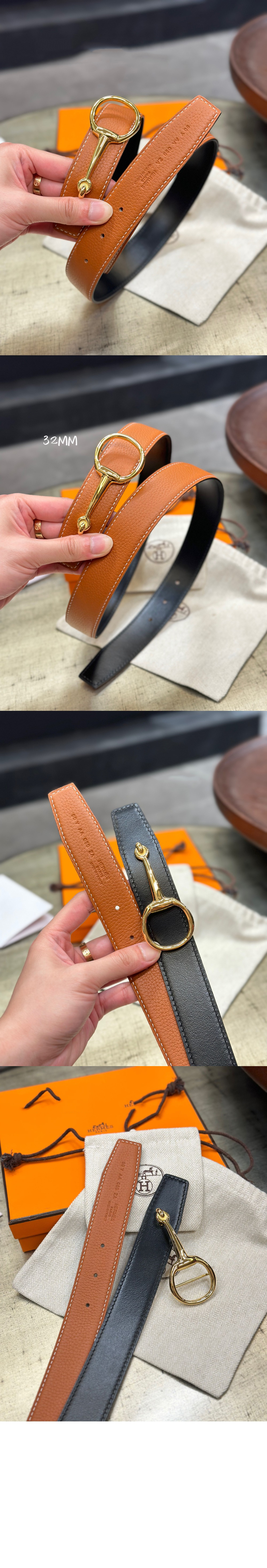 Casaque 벨트 버클 리버서블 가죽 스트랩 > 에르메스