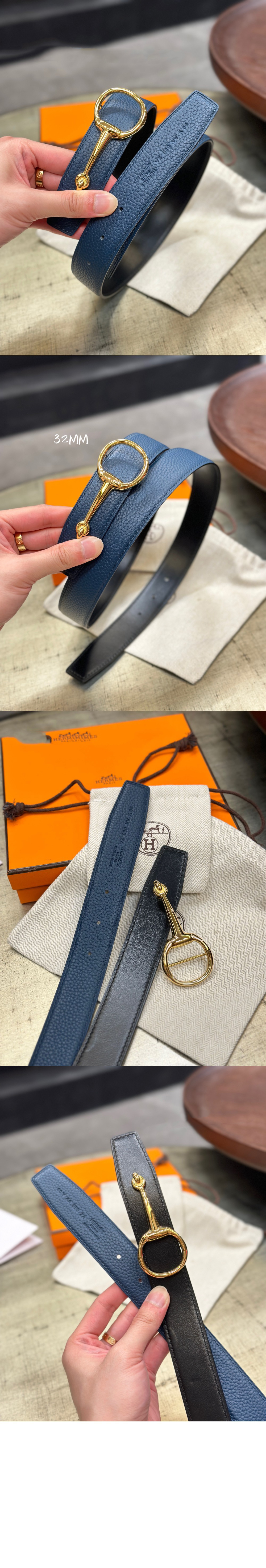 Casaque 벨트 버클 리버서블 가죽 스트랩 > 에르메스