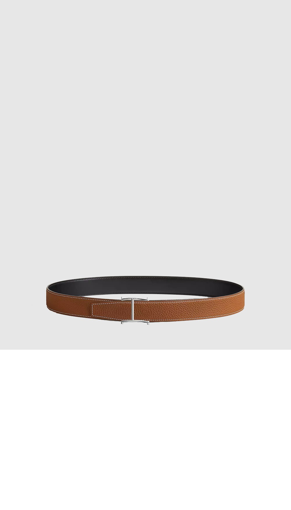 Serif 벨트 버클 리버서블 가죽 스트랩 > 에르메스