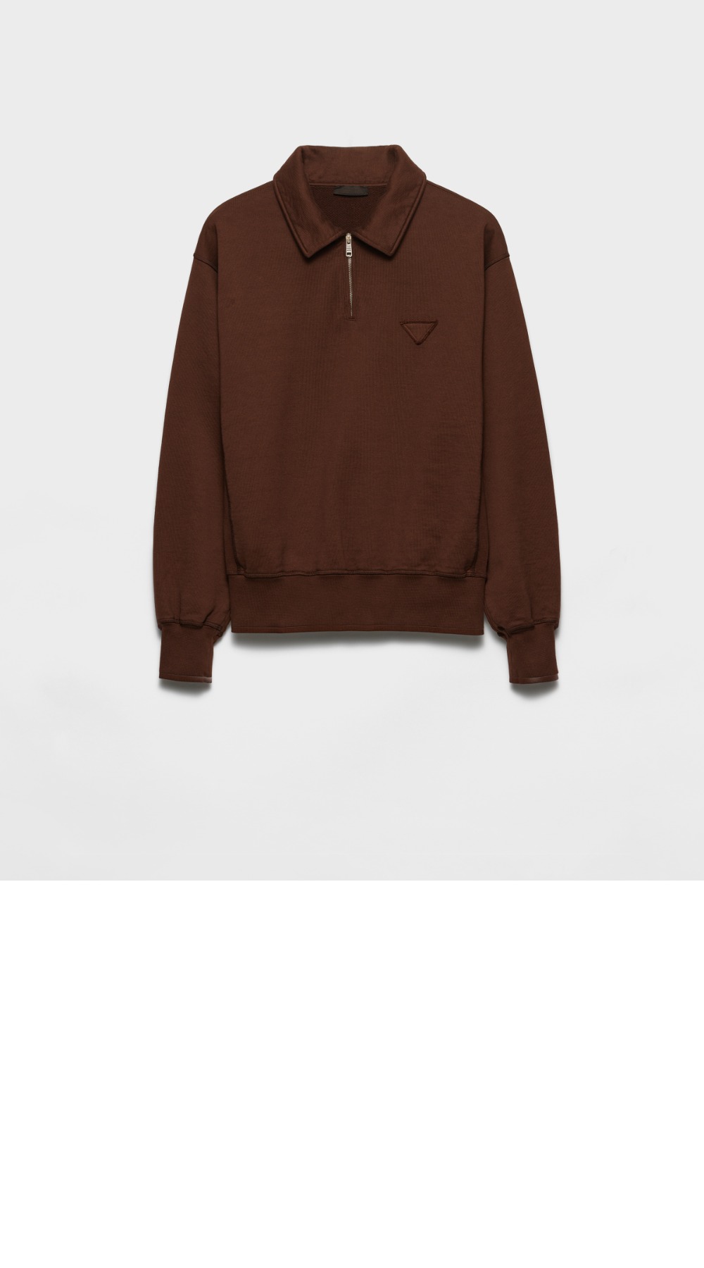 코튼 플리스 폴로 셔츠 > 프라다