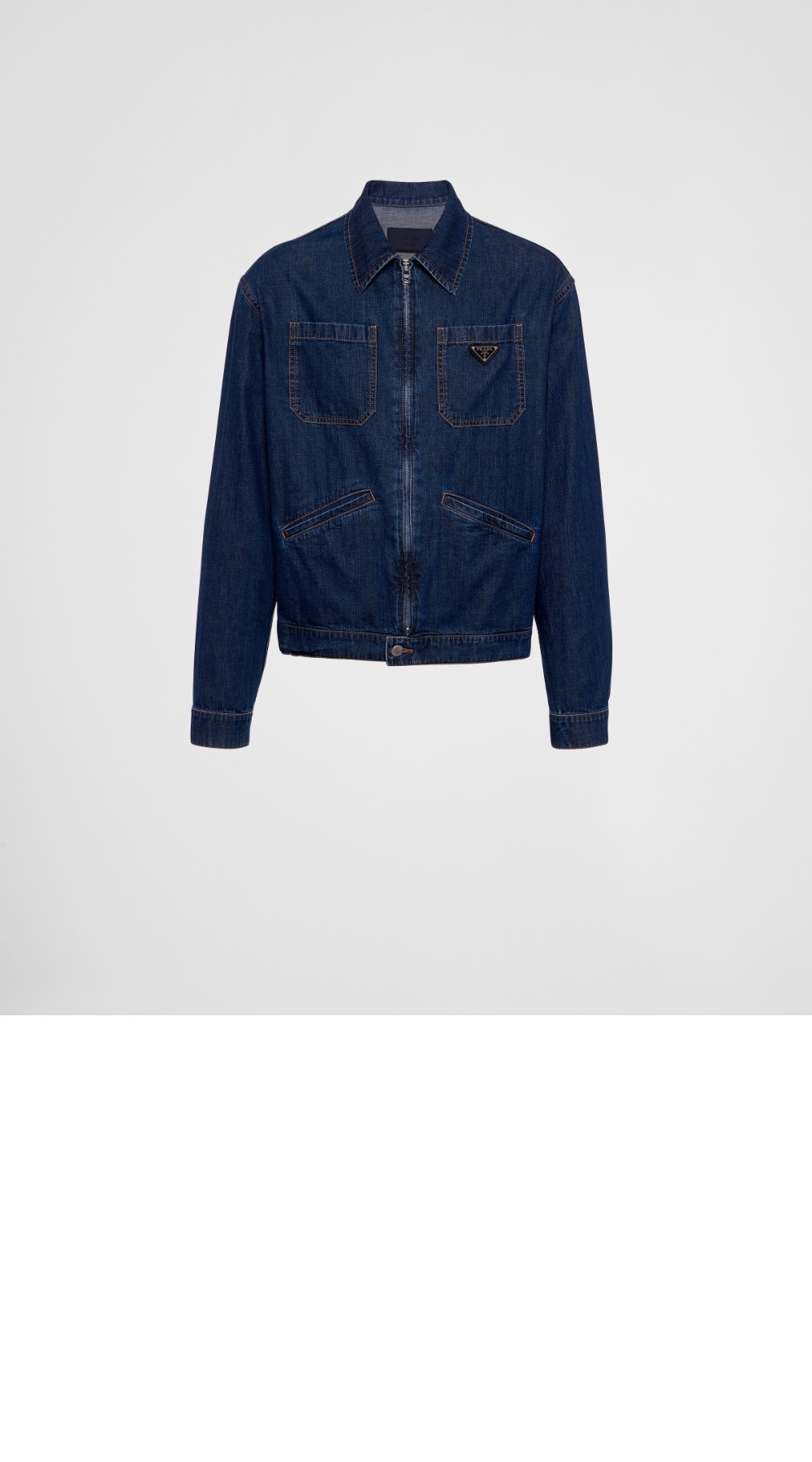 라이트 데님 지퍼 재킷 > 프라다