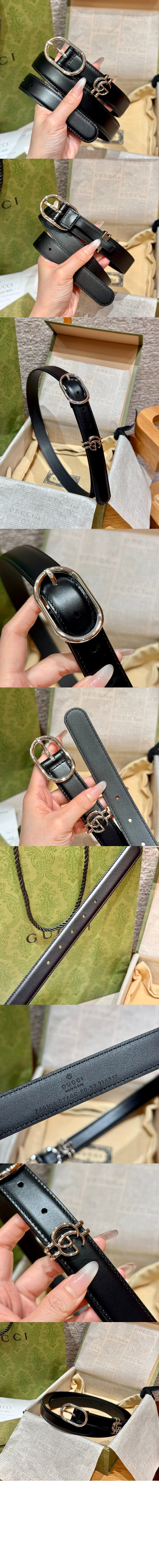 타원형 버클 벨트 ‎813004 > 구찌