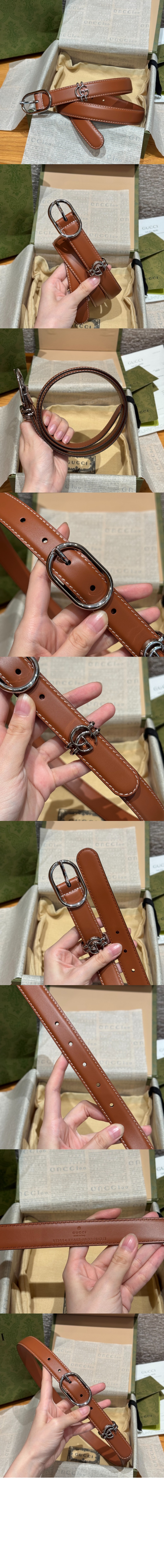 타원형 버클 벨트 ‎813004 > 구찌