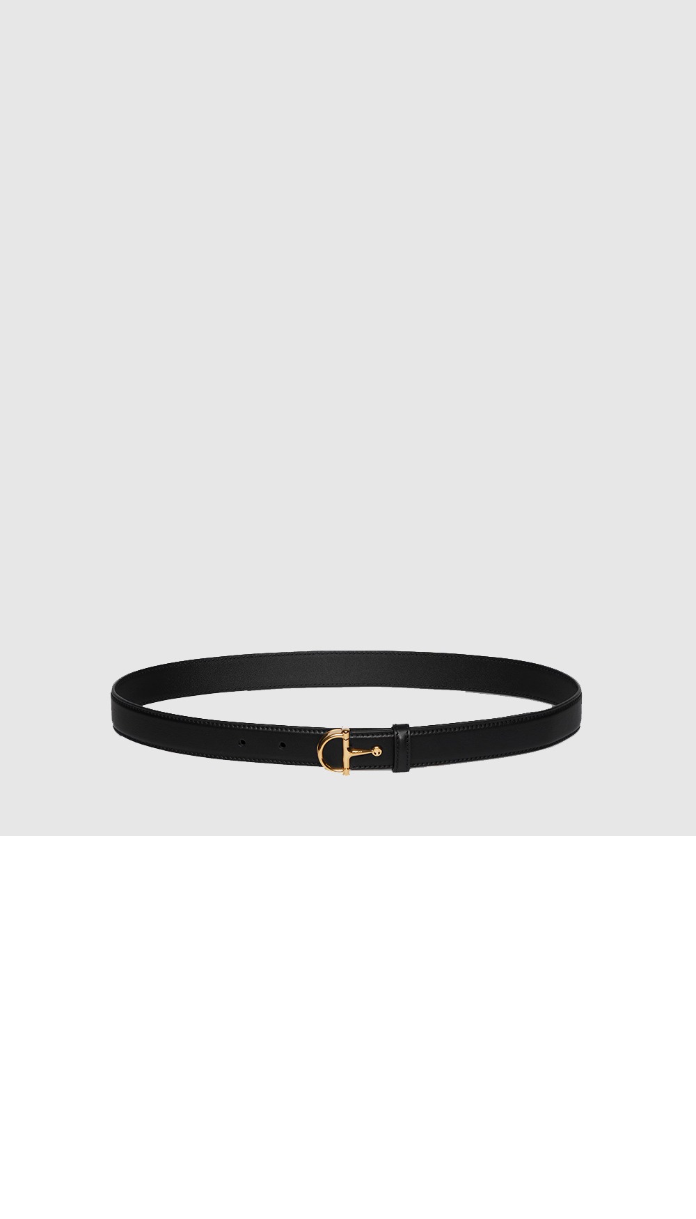 하프 호스빗 버클이 달린 얇은 벨트 ‎836993 > 구찌