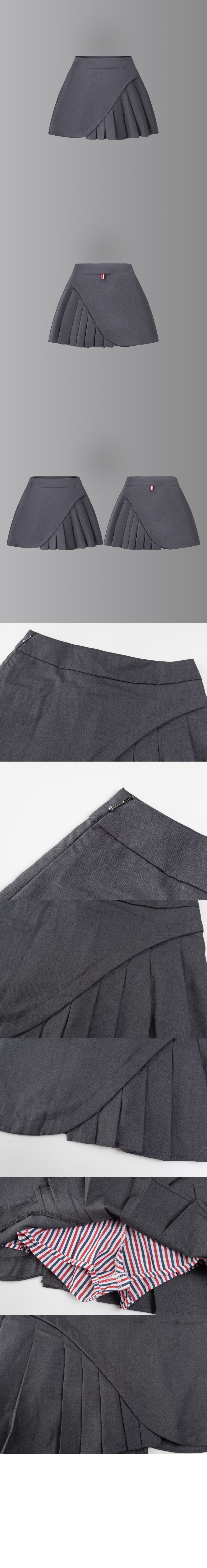 불규칙한 플리츠 스커트 > 톰브라운