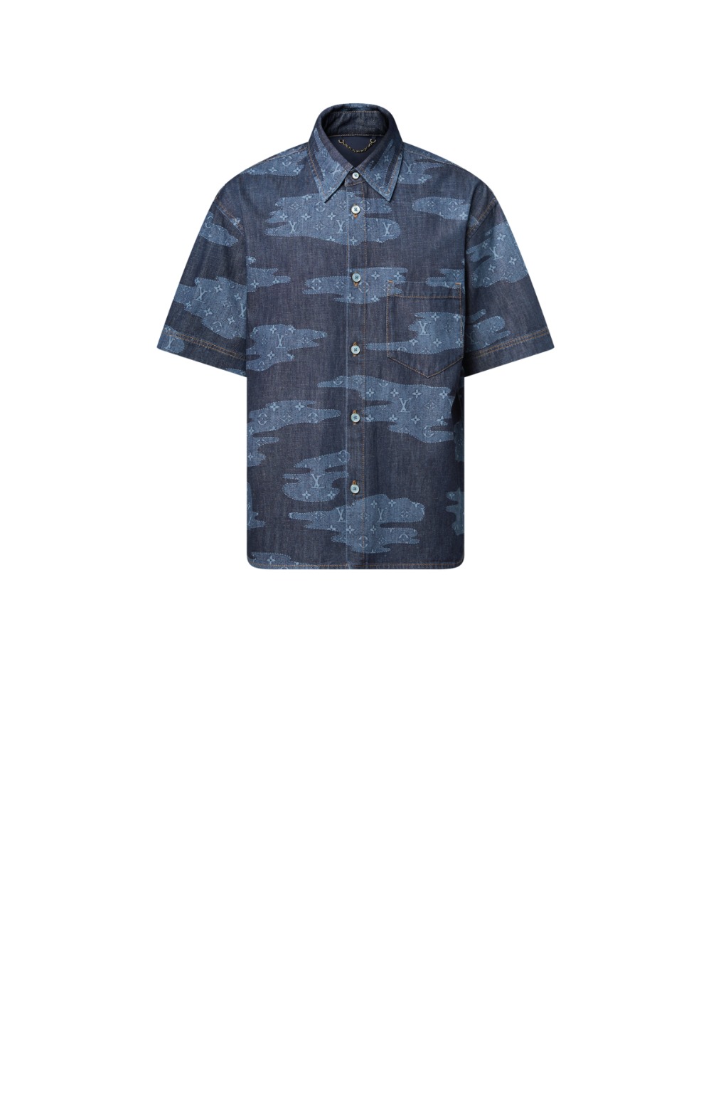 모노그램 쇼트 슬리브드 샴브레이 셔츠 > Etc - 기타제품