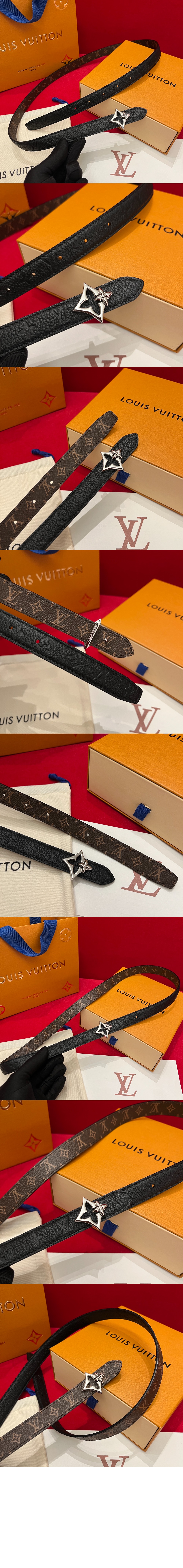 LV 플라워그램 리버서블 벨트 M8783W > 루이비통