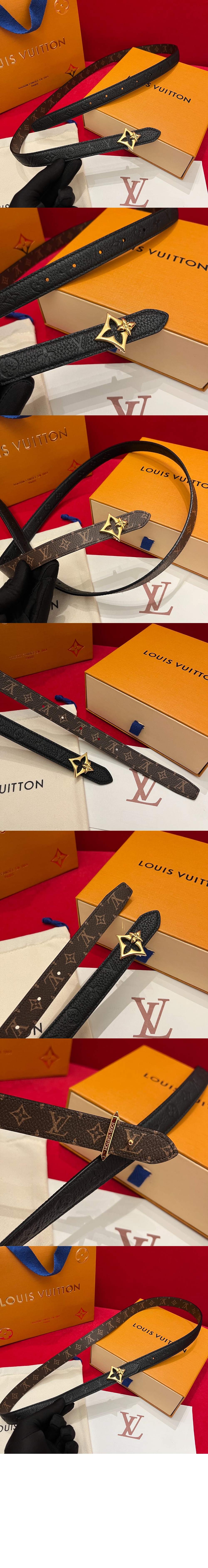 LV 플라워그램 리버서블 벨트 M8783W > 루이비통