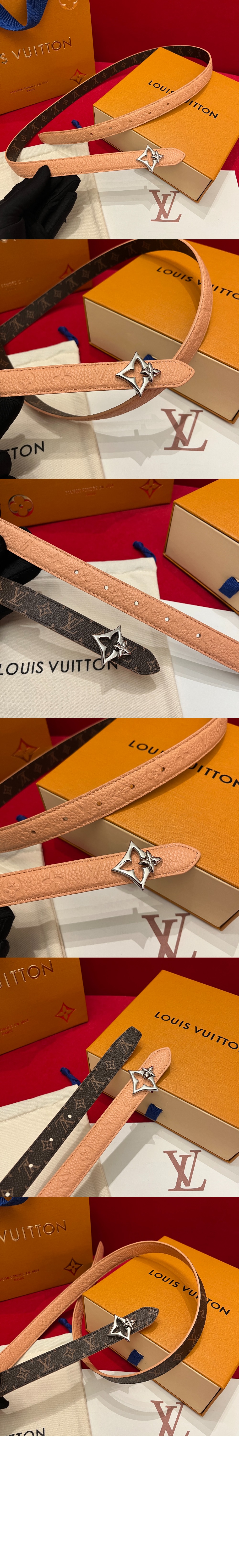 LV 플라워그램 리버서블 벨트 M8783W > 루이비통