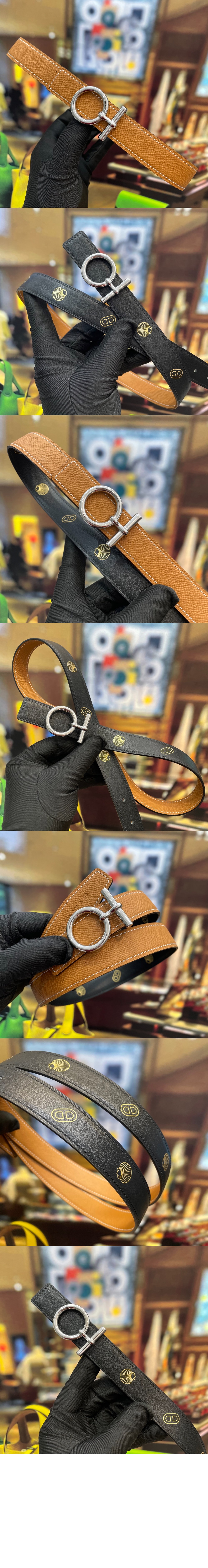 Flot 벨트 버클 Hermes sur Mer 리버서블 가죽 스트랩 > 에르메스