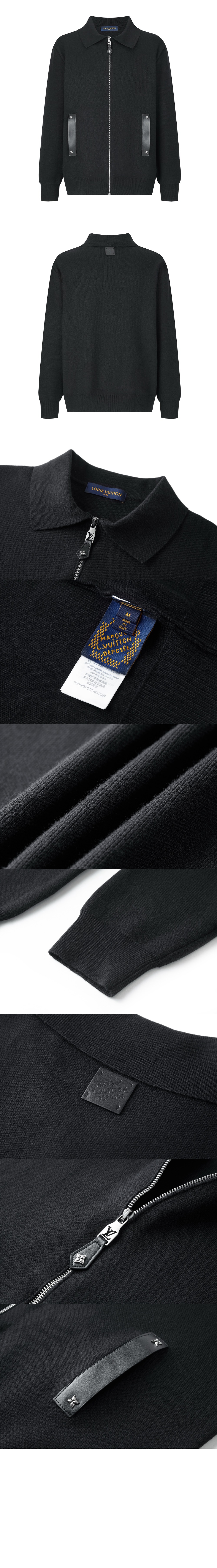 니트 블루종 위드 레더 디테일 > Etc - 기타제품