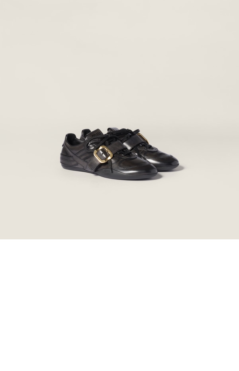 버클 장식 가죽 스니커즈 5E549E > Sneakers - 스니커즈