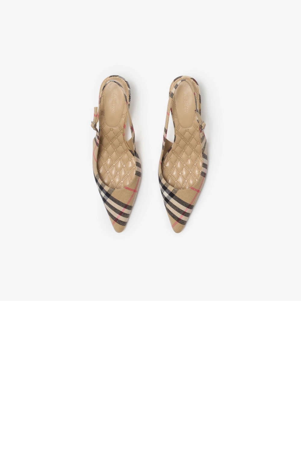 체크 데임 슬링백 펌프스 811256 > High Heels - 하이힐