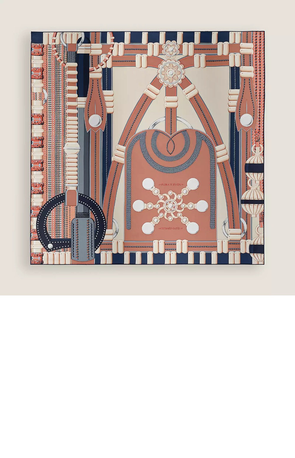 Flora y Plata 스카프 90 > 에르메스