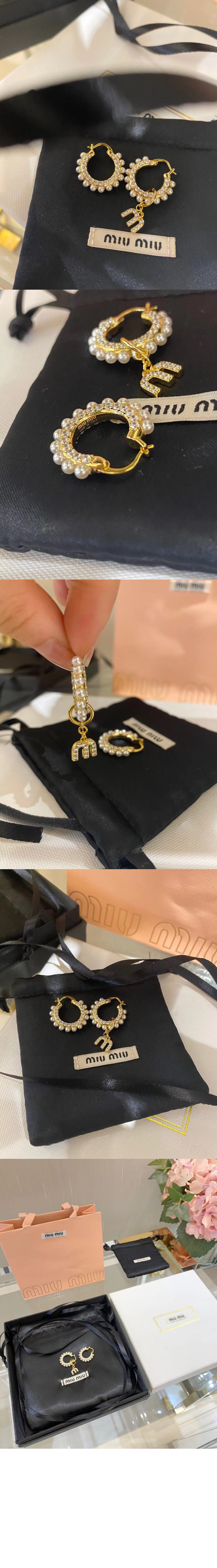 펄 스몰 이어링 5JO654 > 미우미우