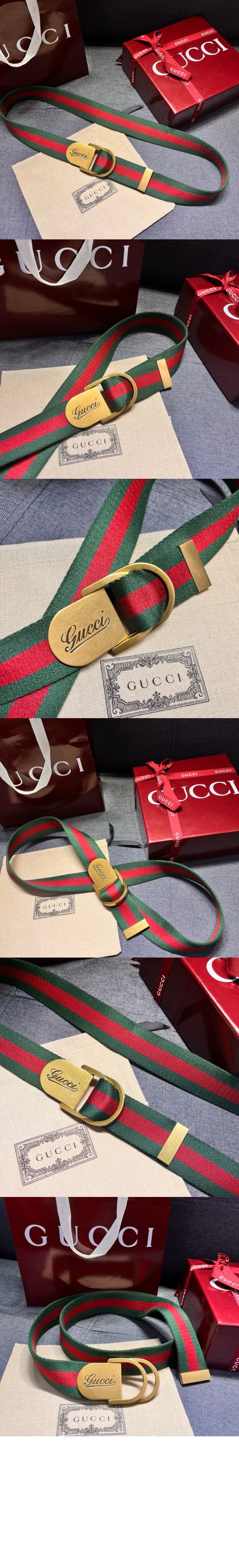 웹 모티프 앤 로고 버클 벨트 787895 > 구찌