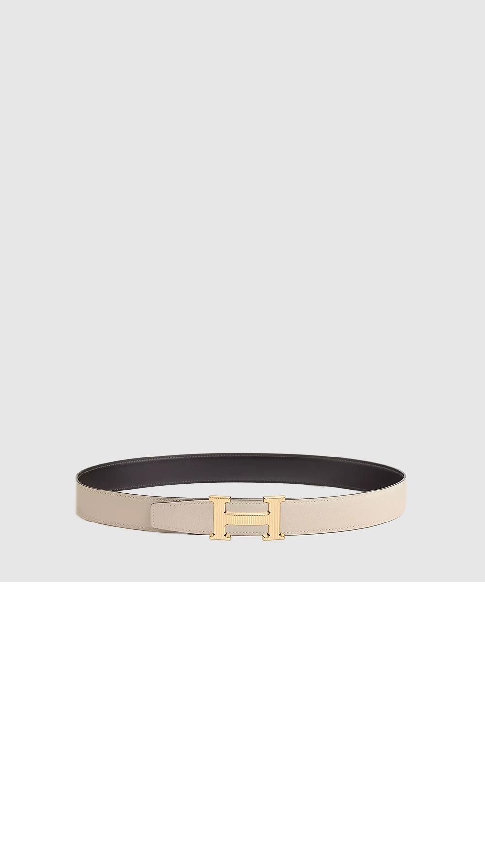 H Striee 벨트 버클 리버서블 가죽 스트랩 > 에르메스