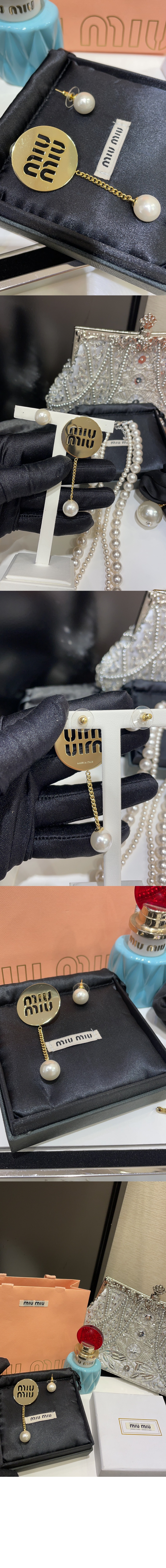 로고 귀걸이 5JO853 > 미우미우